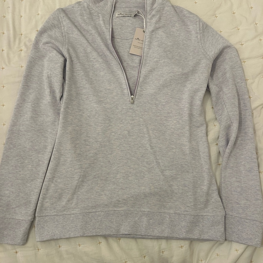 Light Gray Quarter-Zip Pullover
